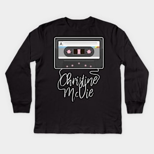 Love Music Christine Proud Name Awesome Cassette Kids Long Sleeve T-Shirt